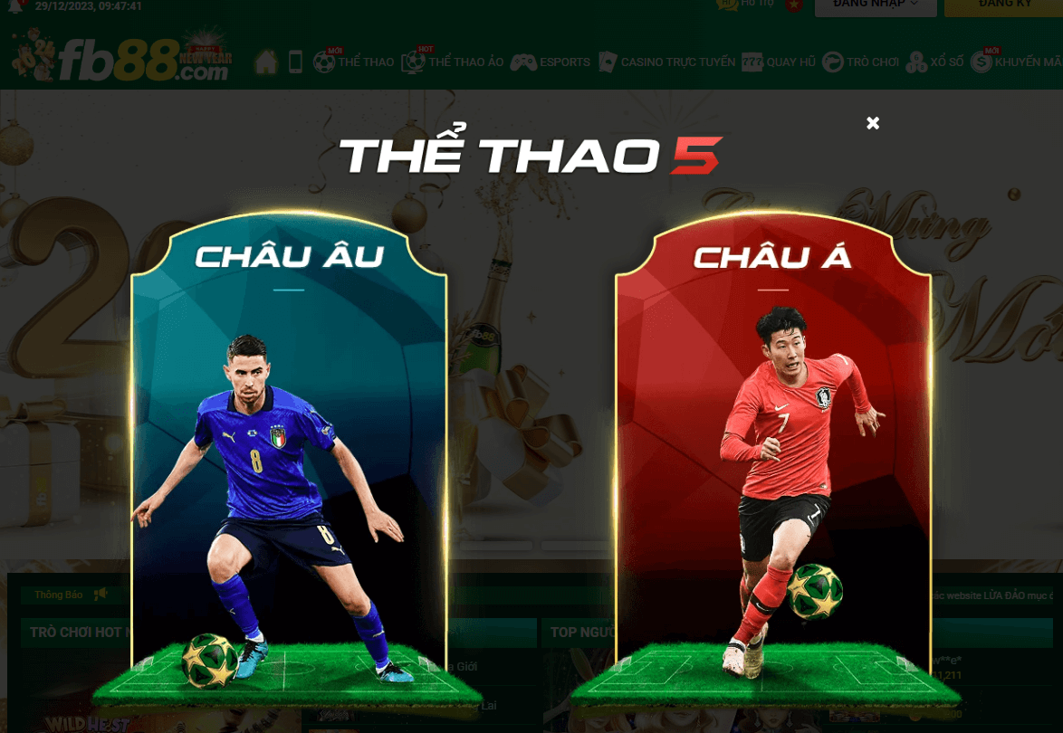 Thể Thao FB88 – Tổng hợp các hình thức cá cược thể thao 6 Thể thao 5 lựa chọn đặt cược các giải Châu Âu hoặc Châu Á